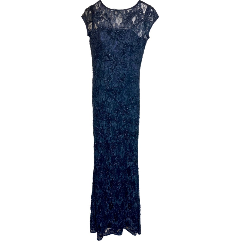 Laundry by Shelli Segal Purple beaded formal dress